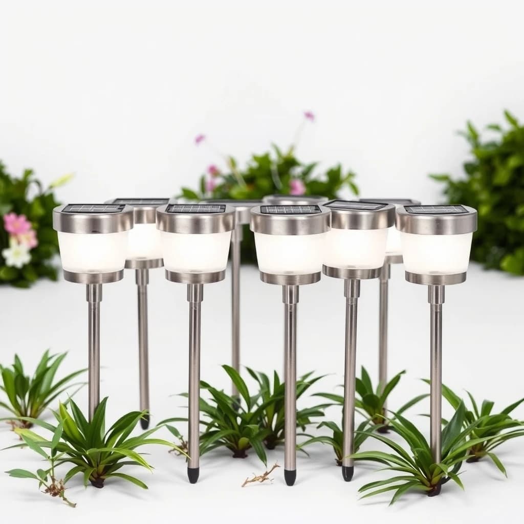 Solar path lights, set of 8